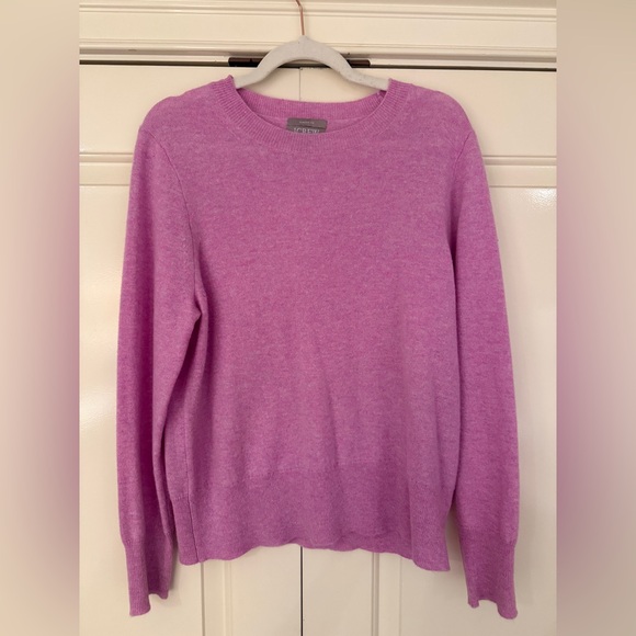 J. Crew Classic Fit Perfect Cashmere Sweater in Pink - Picture 1 of 3